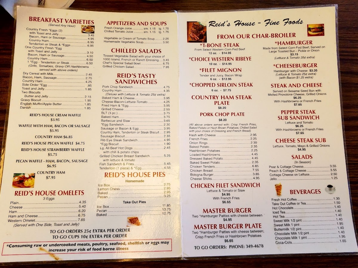Reid's House Restaurant Menu - Image 5
