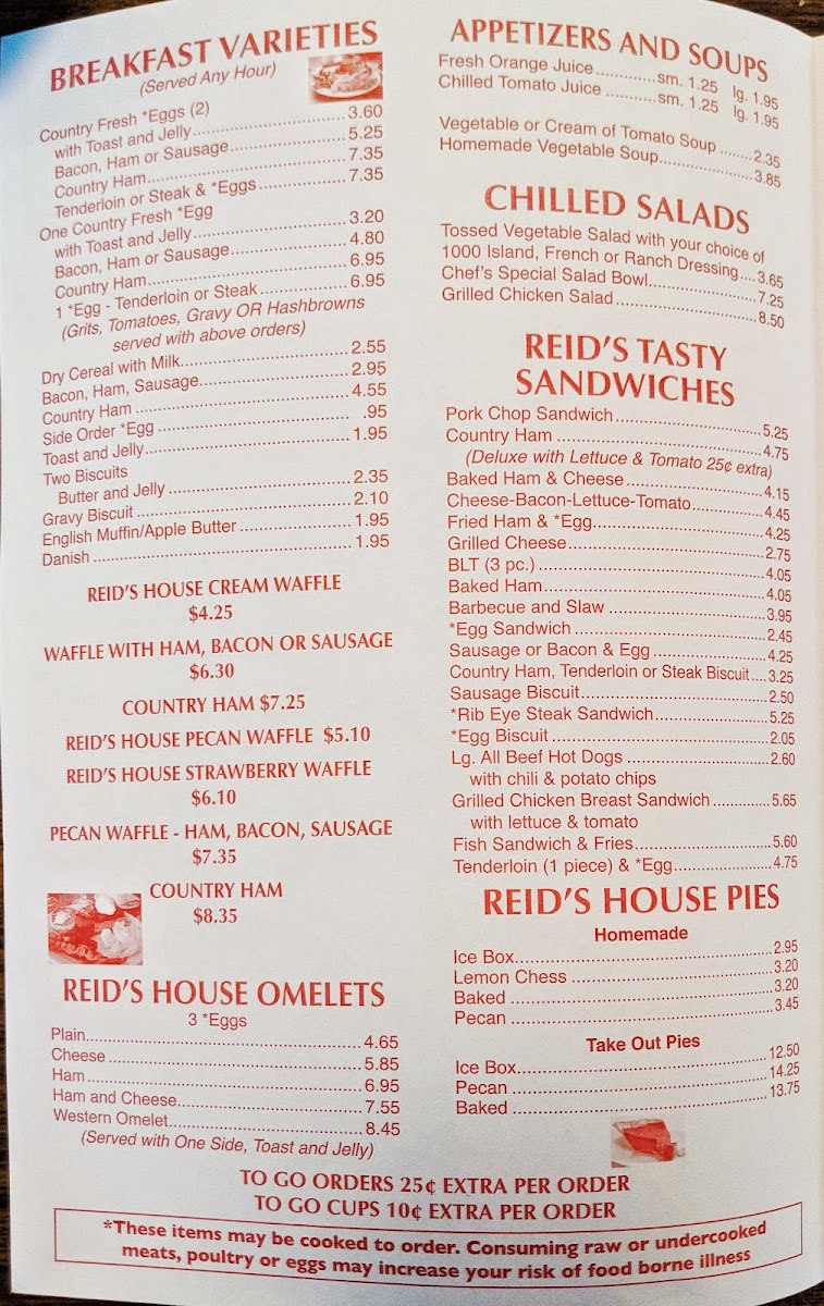 Reid's House Restaurant Menu - Image 6